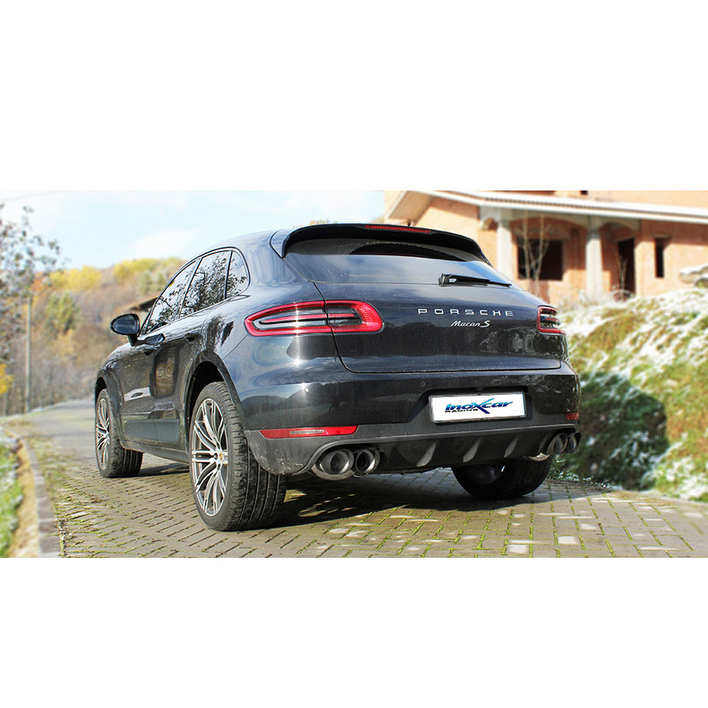 Inoxcar 2X100Racing 100 Diâmetro Direito e Esquerdo Porsche Macan S 3.0TDi terminal sem silenciadorArray
