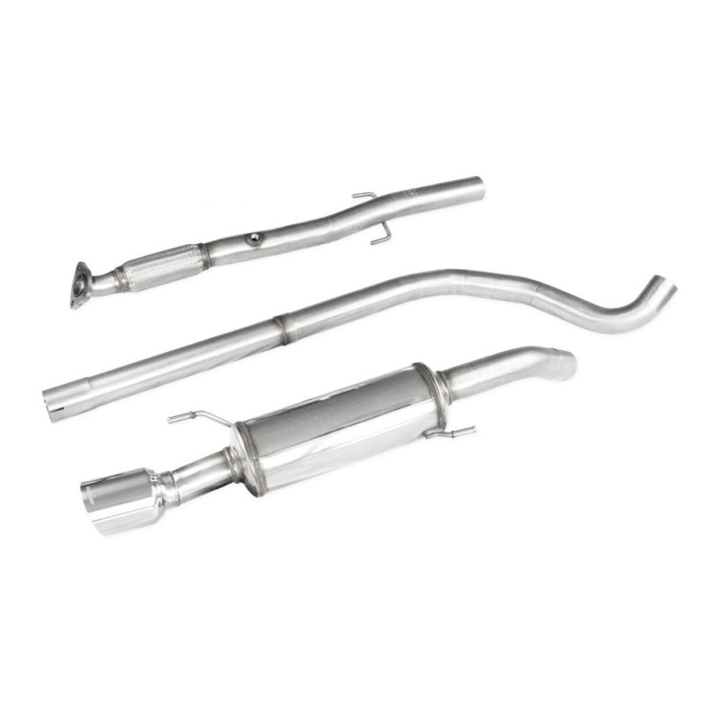 Tubo central + silenciador traseiro 1X100 Racing Inoxcar diâmetro 63,5 Opel Adam S 1.4 turboArray