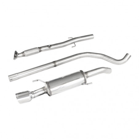 Tubo central + silenciador traseiro 1X100 Racing Inoxcar diâmetro 63,5 Opel Adam S 1.4 turbo