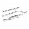 Tubo central + silenciador traseiro 1X100 Racing Inoxcar diâmetro 63,5 Opel Adam S 1.4 turbo