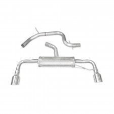 Tubo central + silencioso 1x100Racing Inoxcar Volkswagen Golf 6 2.0 TSI GTi 63.5mm