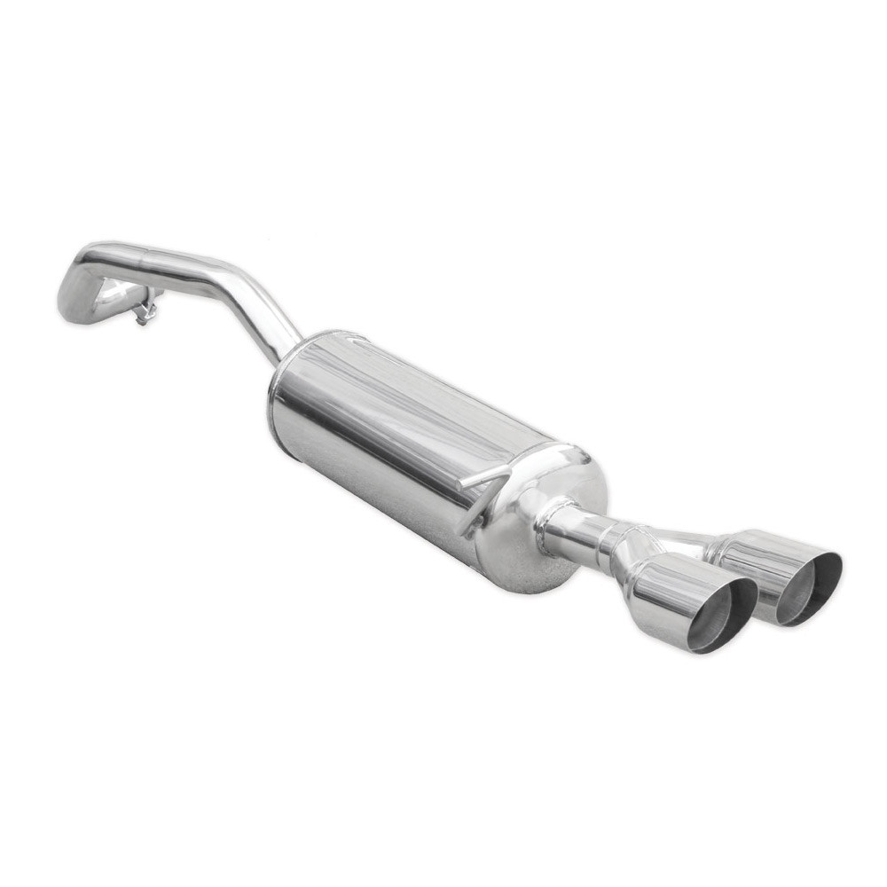 Tampa de extremidade de aço inoxidável 2x80mm Corrida SEAT IBIZA SC 6J 1.2 Tsi FR 110hp 2015-Array