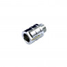 Adaptador para tubo TakeOff aluminio M3/8BSP - 25 mm