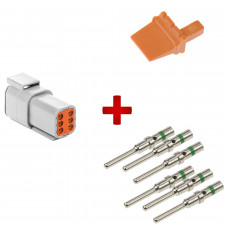 Kit completo de conectores DEUTSCH DTM fêmea 6 pólos
