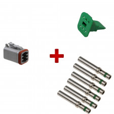Kit completo de conectores DEUTSCH Conector macho de 6 pólos DT