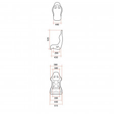 Conjunto de 2 bancos de balde GT2I RACE-02L FIA