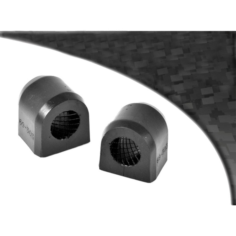 Barra estabilizadora traseira Silent-block Powerflex preta Subaru 18mm (2 peças)Array