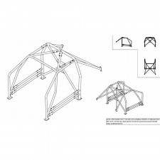 Arco Sparco Peugeot 207 después de 2006 6 puntos