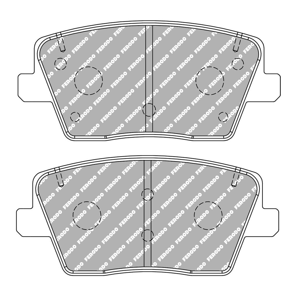 Pastilhas de travão traseiras Ferodo DS2500 Hyundai I30N 2017-Array