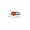 Acople macho Staubli 7/8x14JIC FIA gasolina Dash10 junta JKV