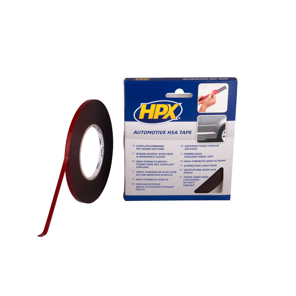 Fita adesiva HPX fita dupla-face HSA antracite 9mmx10mArray