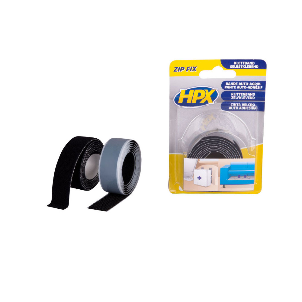 Cinta adhesiva HPX Zip Fix correa + gancho 2 x 20mmx1mArray