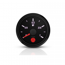 Manómetro nivel de gasolina VDO SingleViu diámetro 52mm fondo negro medidor tubular