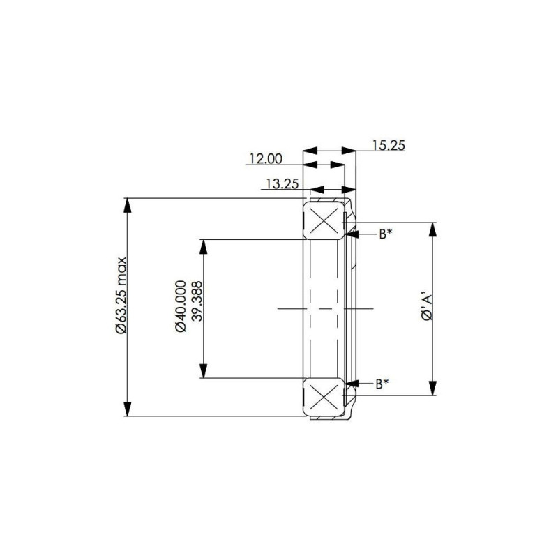 Cojinete embrague AP Racing contacto 50mm diámetro 40mm fijación interiorArray