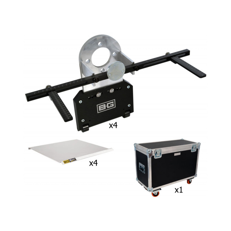 Kit de jantes de instalação profissional sem furos com diâmetro central 5x108 e 5x100 72.6mm GinettaArray