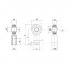 MTE Competition Ball Joint Macho Esquerdo Passo 8mm / 1.25mm