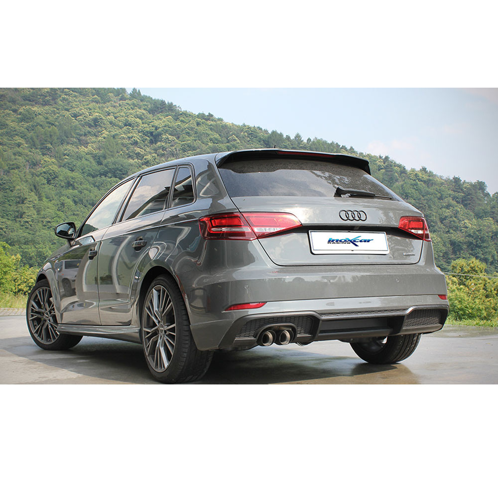 Tubo central com silenciador Inoxcar Audi A3 8V SB 2,0 TFSi 2016-2018Array