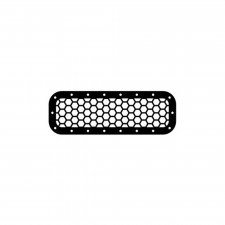 Grelha de proteção Revotec 211x72mm anodizada a preto