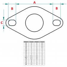 POWERSPRINT Flange INOX 2 furos