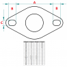 POWERSPRINT Flange INOX 2 furos