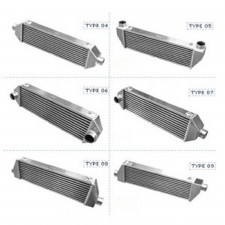 Intercooler universal FORGE Tipo 07 - 1 conexión frontal y 1 lateral centrada - 665x115x200mm