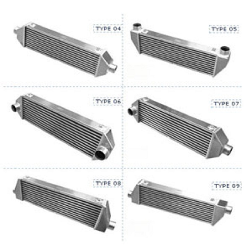 Intercooler universal FORGE Tipo 09 - 1 ligação do lado inferior e 1 ligação do lado superior - 680x80x200mmArray