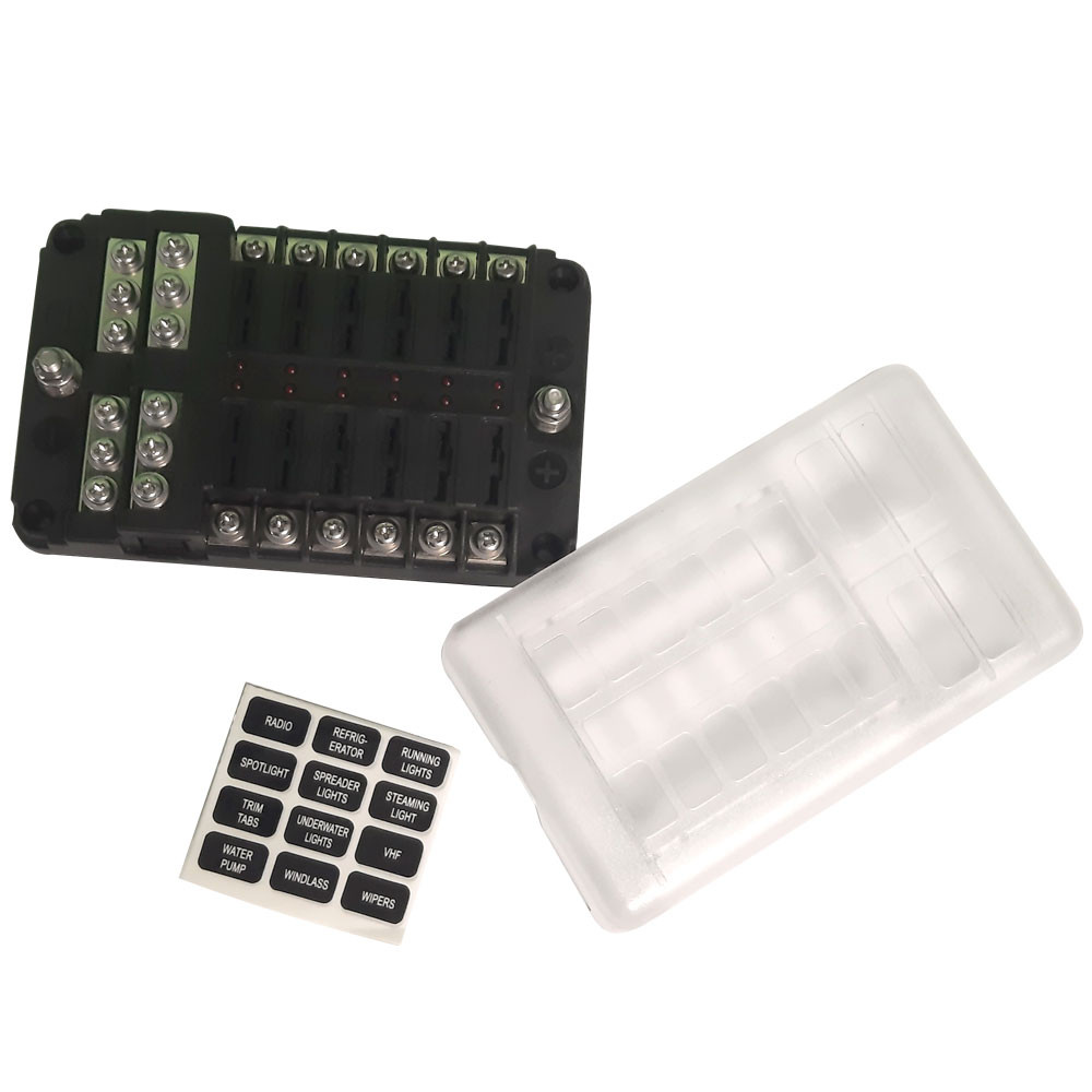 Portafusibles con luces de advertencia 12 piezas máx. 100AArray