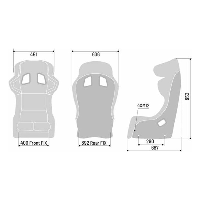 Asiento baquet Sparco ADV Prime FIA 8862-2009Array