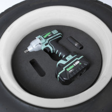 Espuma KIELDER para ubicación rueda de repuesto para llave de impacto con 2 vasos