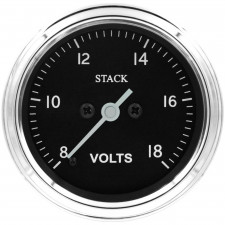 Manómetro Stack Classic 52mm voltímetro 8-18v eléctrico