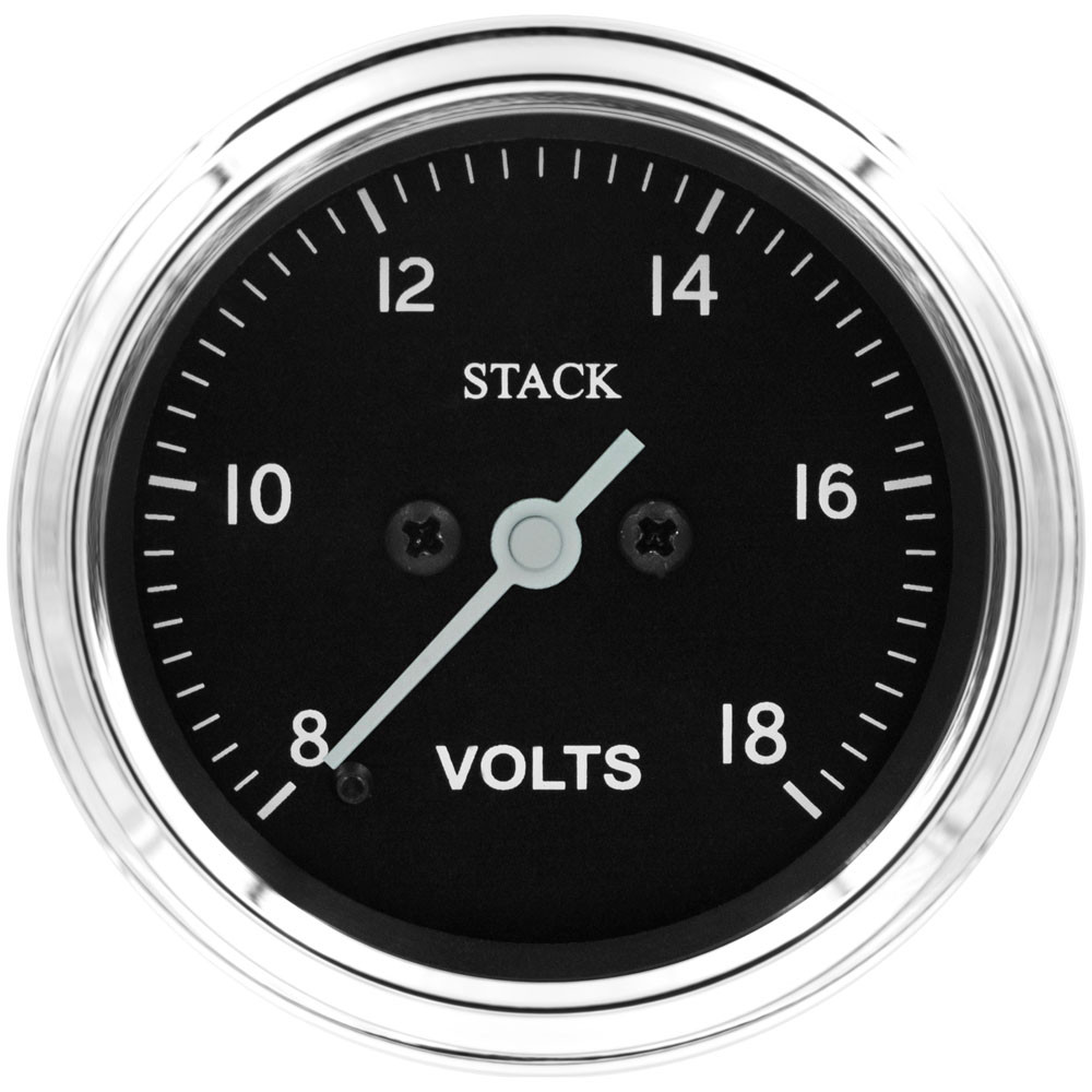 Manómetro Stack Classic 52mm voltímetro 8-18v elétricoArray