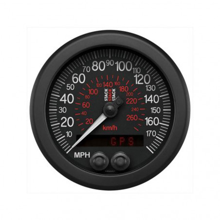 Velocímetro GPS Stack 88mm negro 0-180mph y 290km/h