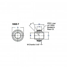 Aurora rolamento esférico olho grande angular 5/8'' olho grande angular 5/8''