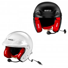 Capacete a jato Sparco RJ-i com interior vermelho