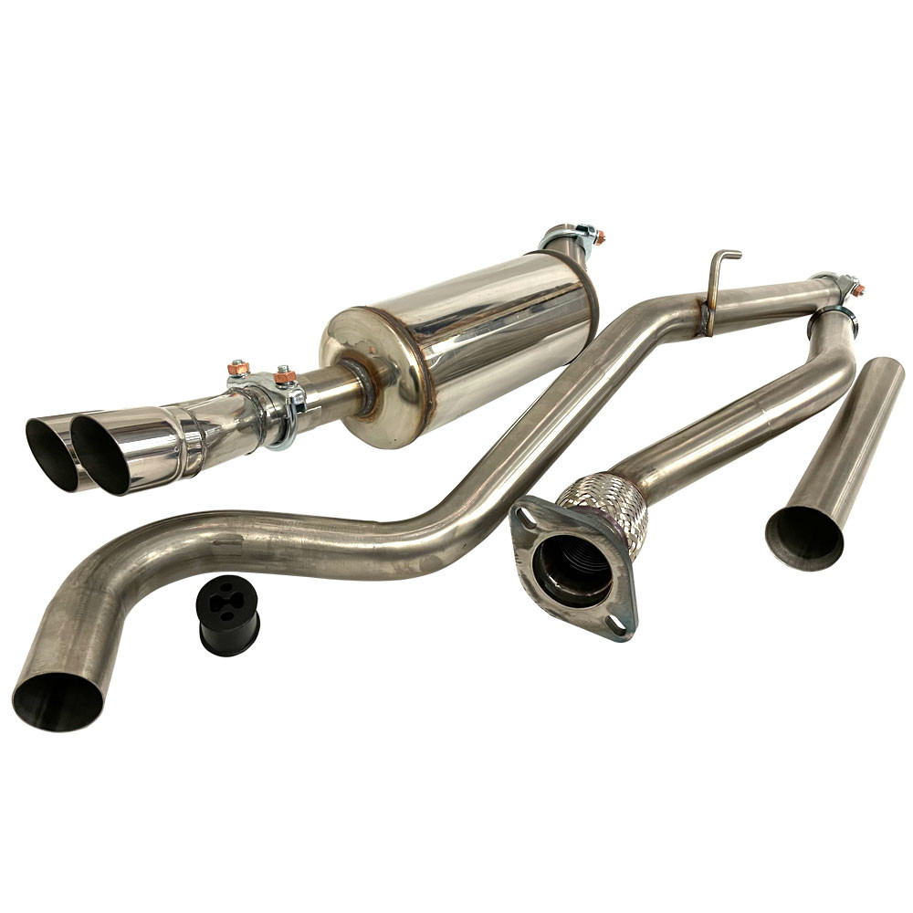 Línea inox Inoxcar Renault Twingo 2 RS1.6 16S Catback y Tubo Central y Silenciador Terminal x2Array