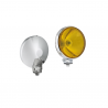 Faro de vehículo histórico luz de carretera cristal amarillo Ø160mm Cromado
