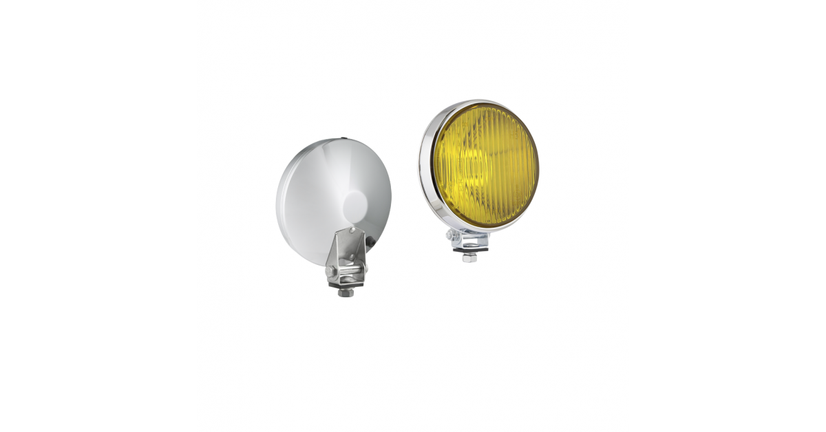 Vehículo Histórico Luz antiniebla vidrio amarillo Ø160mm Cromo