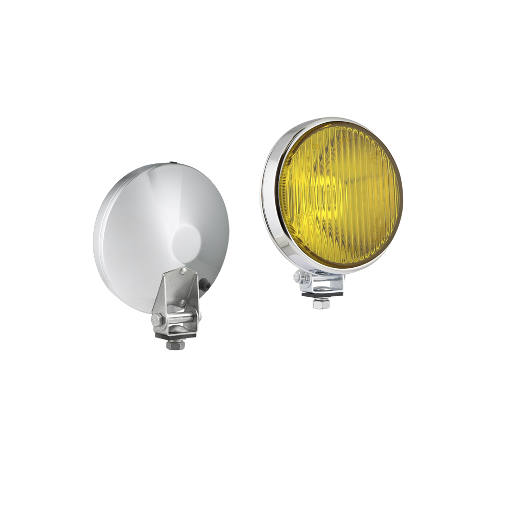 Veículo histórico Luz de nevoeiro vidro amarelo Ø160mm CromadoArray