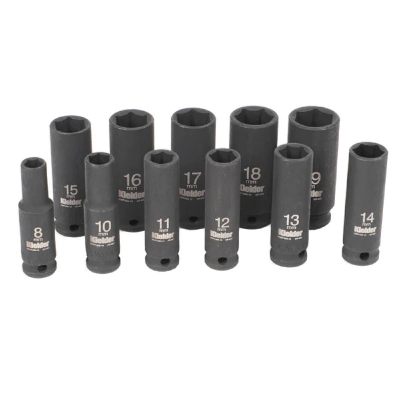 Conjunto de 11 chaves de caixa KIELDER 3/8" e 62 mm (8 a 19 mm)Array