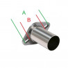 Powersprint tubo inox de conexión brida 2 agujeros