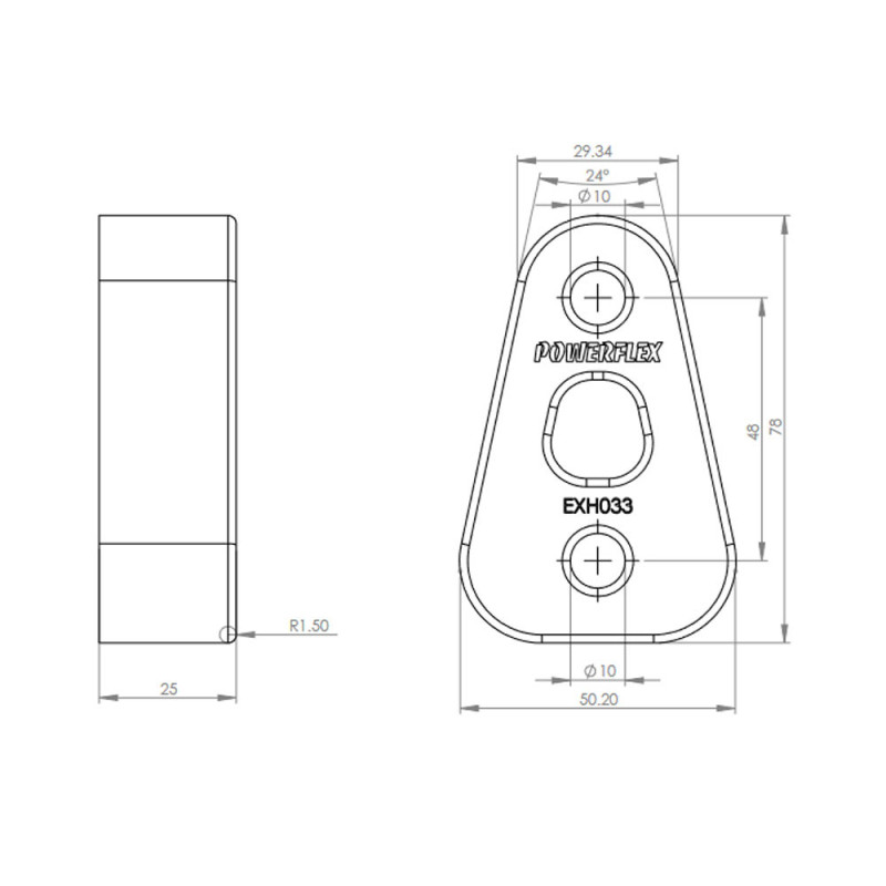 Silent-block Powerflex escape universal altura 78mmArray