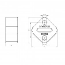 Silent Bloc Powerflex para escape universal, altura 67 mm