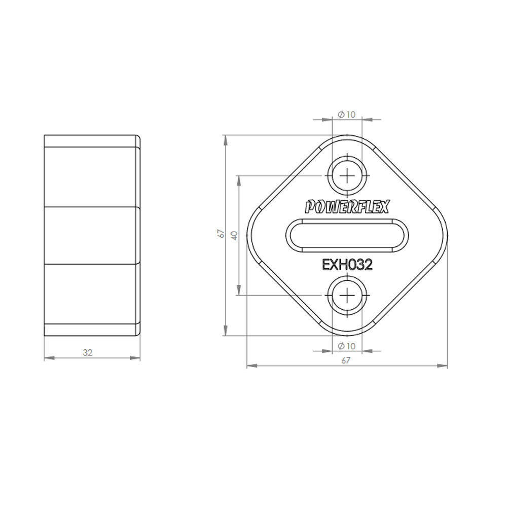 Silent-block Powerflex escape universal altura 67mmArray