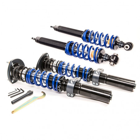 VWR - Kit suspensión roscada 2 vías uso Circuitoo - Placas superiores ajustables - Bastidor MQB: Golf 7, A3/S3 8V, Leon 3, Octav