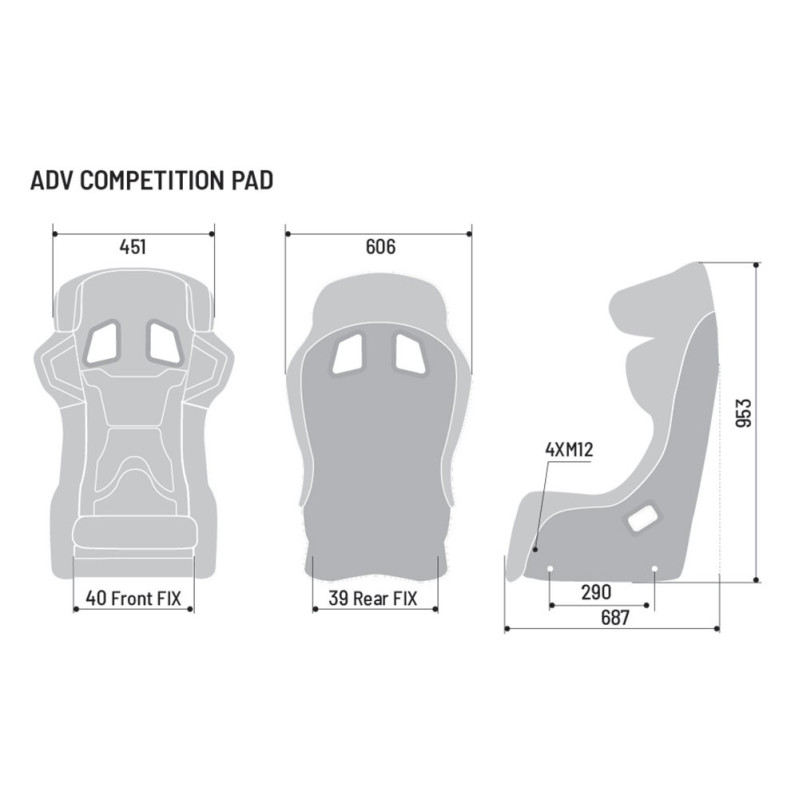 Baquet almofadados Sparco ADV CompetitionArray