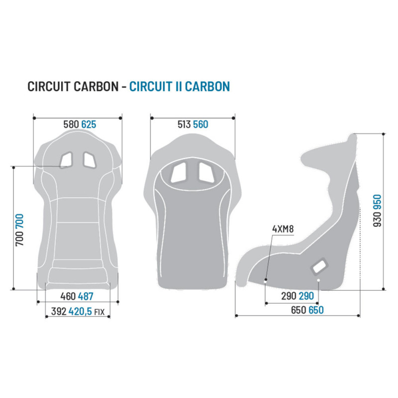 Asiento baquet Sparco Circuit II CarbonoArray