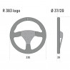 Volante Sparco 383 logo piel de gamuza negro