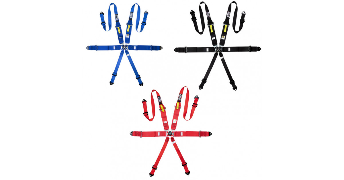 Arnês de berlina de corrida GT2i 6 pontos FIA 8853-16