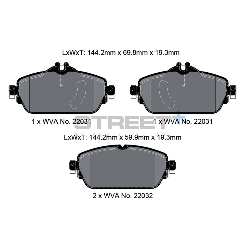 Pastillas de freno Pagid T8008 Street+Array