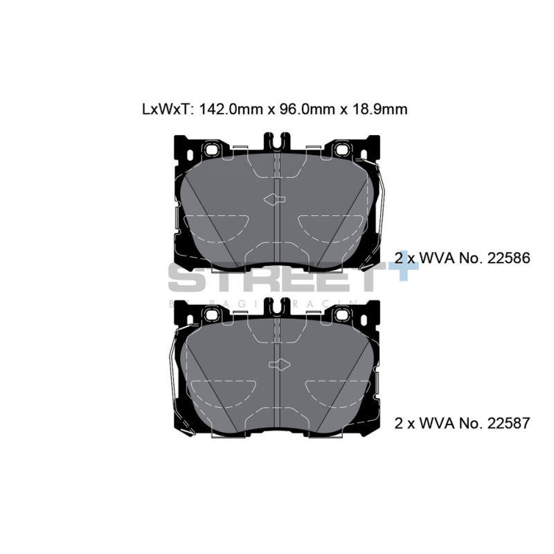 Pastilhas de travão Pagid T8015 Street+Array